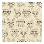 Seamless Pattern Hand Drawn-cats-with Hipster Accessories Banner and Sign 3  x 3  Front