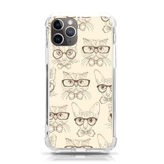 Seamless Pattern Hand Drawn-cats-with Hipster Accessories Iphone 11 Pro 5 8 Inch Tpu Uv Print Case by Vaneshart