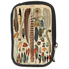 Feathers Birds Vintage Art Compact Camera Leather Case by Vaneshart