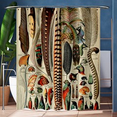 Feathers Birds Vintage Art Shower Curtain 60  X 72  (medium)  by Vaneshart