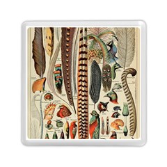 Feathers Birds Vintage Art Memory Card Reader (square) by Vaneshart