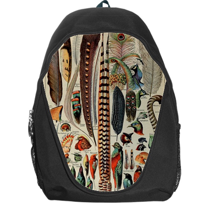 Feathers Birds Vintage Art Backpack Bag