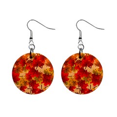 Wallpaper Background Autumn Fall Mini Button Earrings by Vaneshart