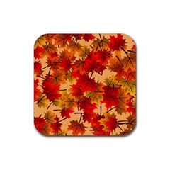 Wallpaper Background Autumn Fall Rubber Coaster (square)