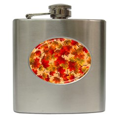 Wallpaper Background Autumn Fall Hip Flask (6 Oz) by Vaneshart