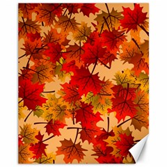 Wallpaper Background Autumn Fall Canvas 11  X 14  by Vaneshart