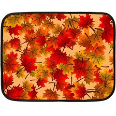 Wallpaper Background Autumn Fall Two Sides Fleece Blanket (mini) by Vaneshart