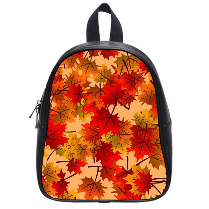 Wallpaper Background Autumn Fall School Bag (Small)