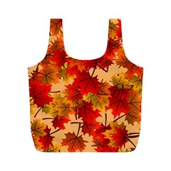 Wallpaper Background Autumn Fall Full Print Recycle Bag (m) by Vaneshart