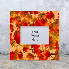 Wallpaper Background Autumn Fall White Box Photo Frame 4  X 6  by Vaneshart