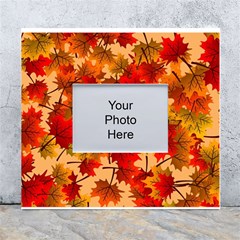 Wallpaper Background Autumn Fall White Wall Photo Frame 5  X 7  by Vaneshart