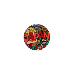 Earthquake And Tsunami Drawing Japan Illustration 1  Mini Buttons by Vaneshart