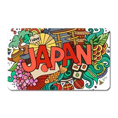 Earthquake And Tsunami Drawing Japan Illustration Magnet (rectangular)