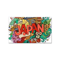 Earthquake And Tsunami Drawing Japan Illustration Sticker Rectangular (100 Pack)