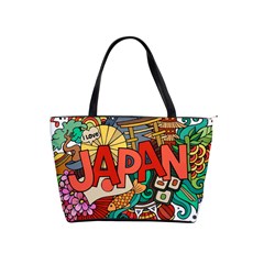 Earthquake And Tsunami Drawing Japan Illustration Classic Shoulder Handbag by Vaneshart