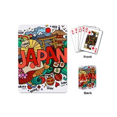 Earthquake And Tsunami Drawing Japan Illustration Playing Cards Single Design (mini) by Vaneshart