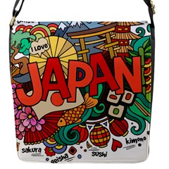 Earthquake And Tsunami Drawing Japan Illustration Flap Closure Messenger Bag (s) by Vaneshart