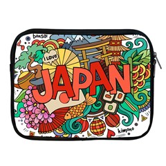 Earthquake And Tsunami Drawing Japan Illustration Apple Ipad 2/3/4 Zipper Cases