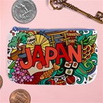 Earthquake And Tsunami Drawing Japan Illustration Large Coin Purse Front