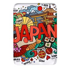 Earthquake And Tsunami Drawing Japan Illustration Rectangular Glass Fridge Magnet (4 Pack)