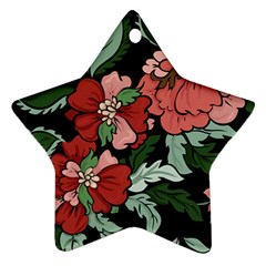 Beautiful Floral Vector Seamless Pattern Star Ornament (two Sides)