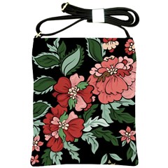 Beautiful Floral Vector Seamless Pattern Shoulder Sling Bag by Vaneshart