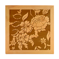 Beautiful Floral Vector Seamless Pattern Wood Photo Frame Cube by Vaneshart