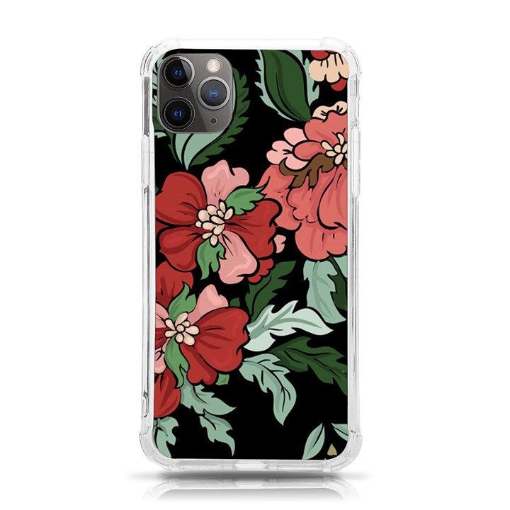 Beautiful Floral Vector Seamless Pattern iPhone 11 Pro Max 6.5 Inch TPU UV Print Case