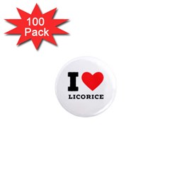 I Love Licorice 1  Mini Magnets (100 Pack)  by ilovewhateva