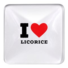 I Love Licorice Square Glass Fridge Magnet (4 Pack) by ilovewhateva