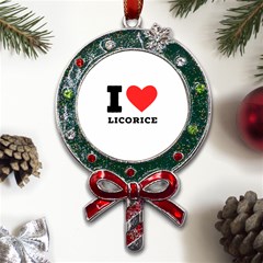 I Love Licorice Metal X mas Lollipop With Crystal Ornament by ilovewhateva