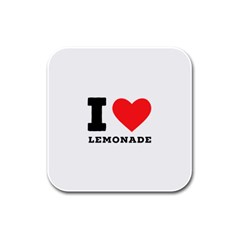 I Love Lemonade Rubber Square Coaster (4 Pack) by ilovewhateva