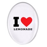 I love lemonade Oval Glass Fridge Magnet (4 pack) Front