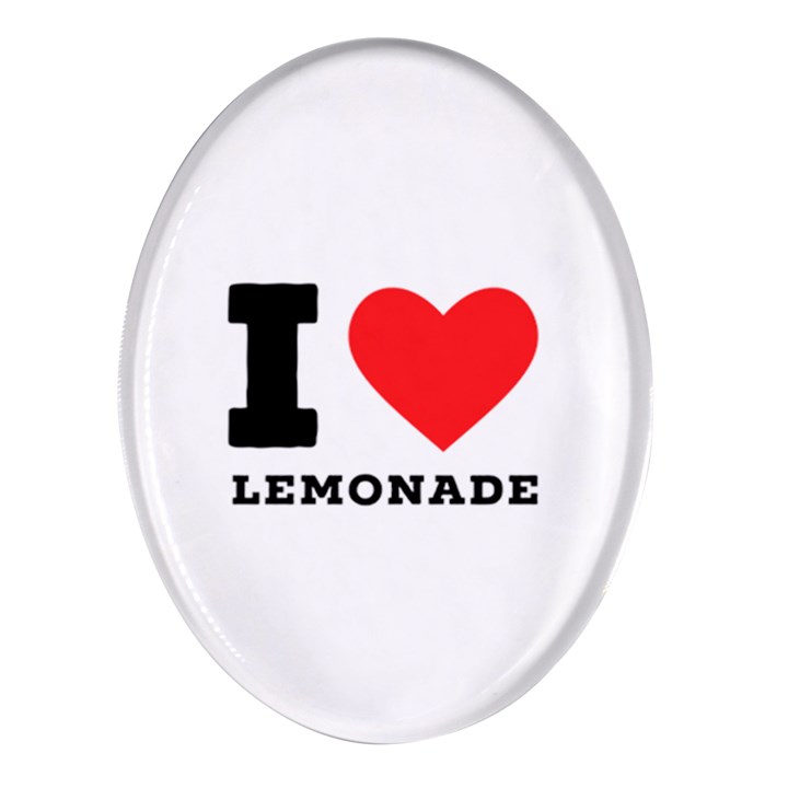 I love lemonade Oval Glass Fridge Magnet (4 pack)