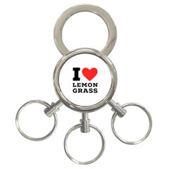 I Love Lemon Grass 3-ring Key Chain by ilovewhateva