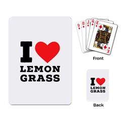 I Love Lemon Grass Playing Cards Single Design (rectangle) by ilovewhateva