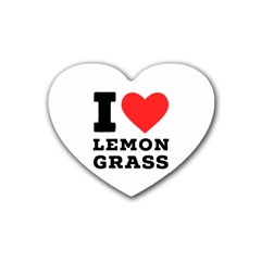 I Love Lemon Grass Rubber Coaster (heart) by ilovewhateva