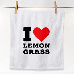 I Love Lemon Grass Face Towel by ilovewhateva