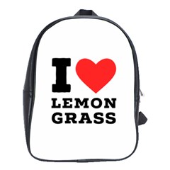 I Love Lemon Grass School Bag (large) by ilovewhateva