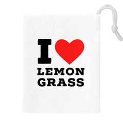 I Love Lemon Grass Drawstring Pouch (5xl) by ilovewhateva