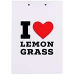 I love lemon grass A4 Acrylic Clipboard Back