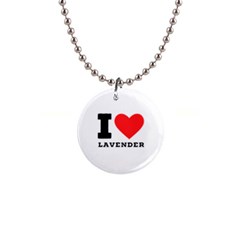 I Love Lavender 1  Button Necklace by ilovewhateva