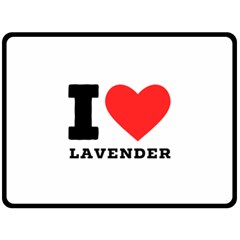 I Love Lavender Fleece Blanket (large) by ilovewhateva