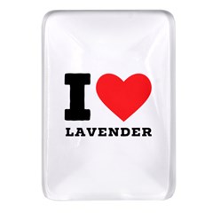 I Love Lavender Rectangular Glass Fridge Magnet (4 Pack)