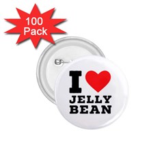 I Love Jelly Bean 1 75  Buttons (100 Pack)  by ilovewhateva