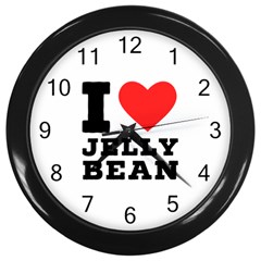 I Love Jelly Bean Wall Clock (black) by ilovewhateva