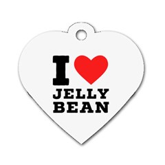 I Love Jelly Bean Dog Tag Heart (two Sides) by ilovewhateva