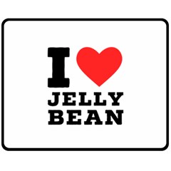 I Love Jelly Bean Fleece Blanket (medium) by ilovewhateva