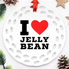 I Love Jelly Bean Ornament (round Filigree) by ilovewhateva