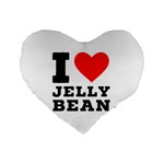 I love jelly bean Standard 16  Premium Heart Shape Cushions Front